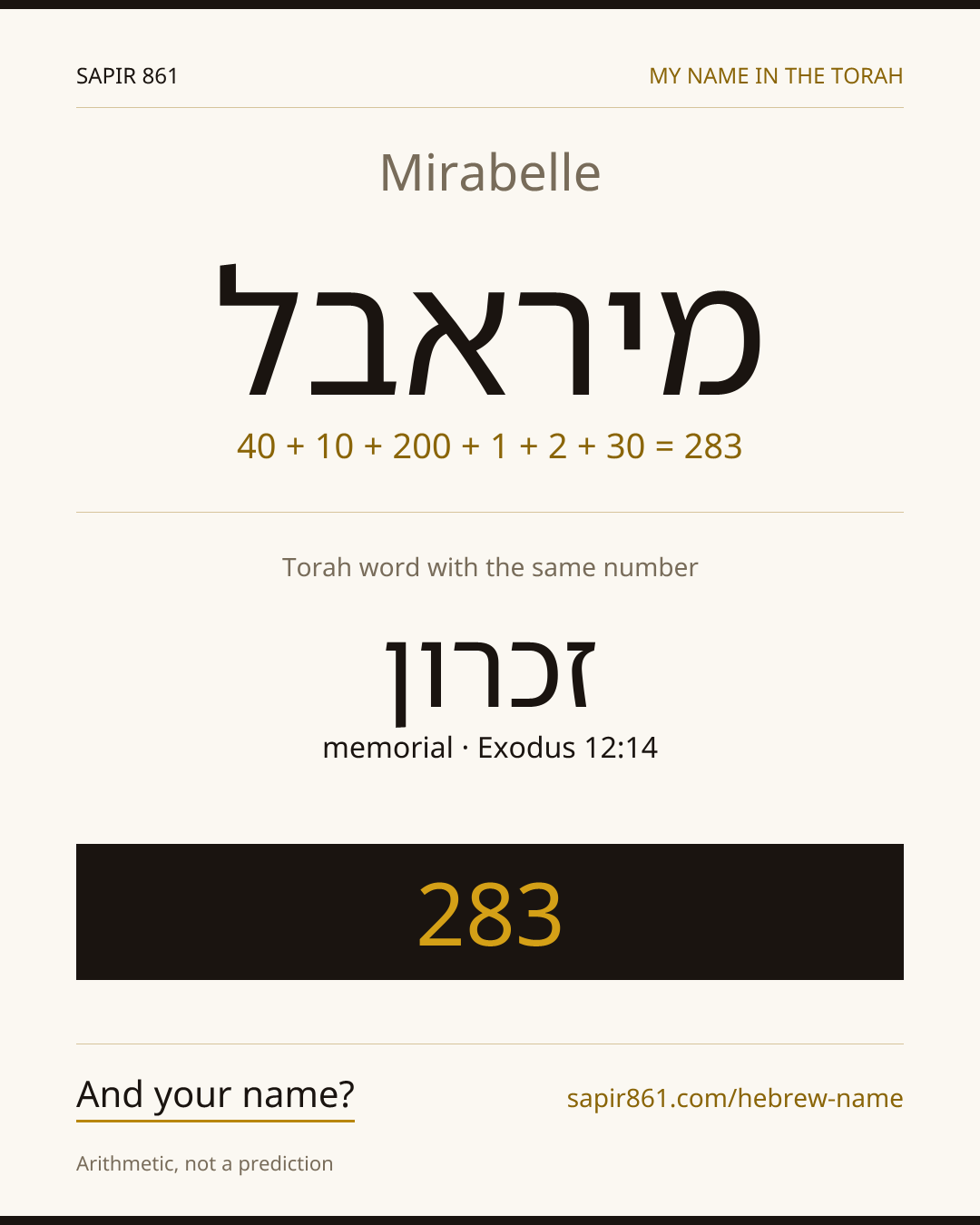 Mirabelle — מיראבל
