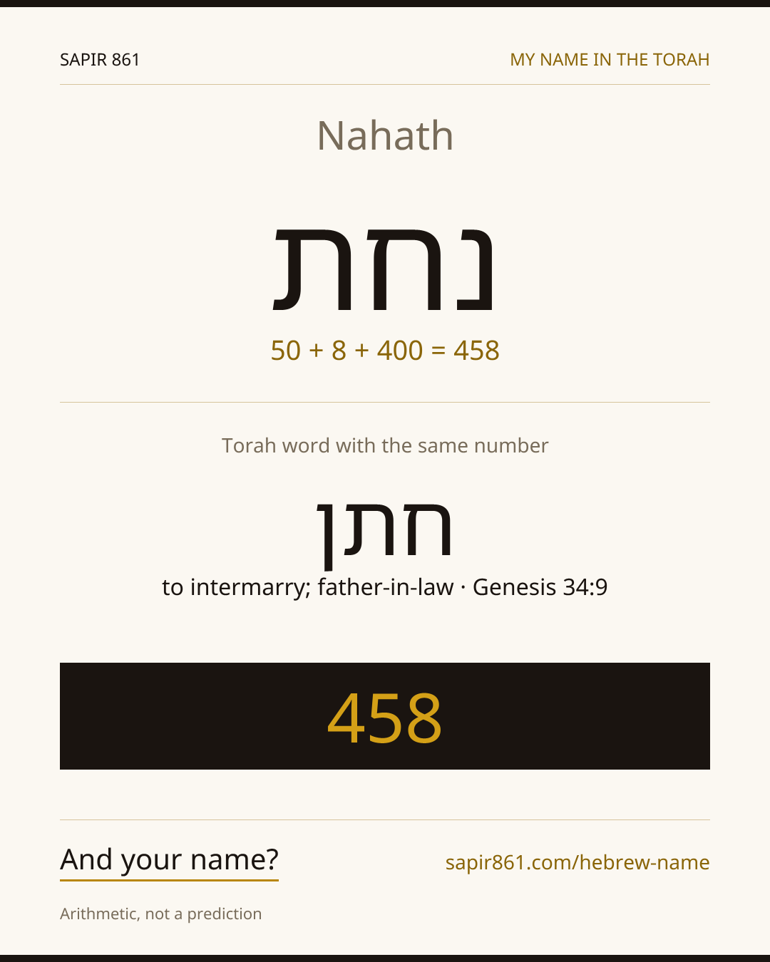 Nahath — נחת