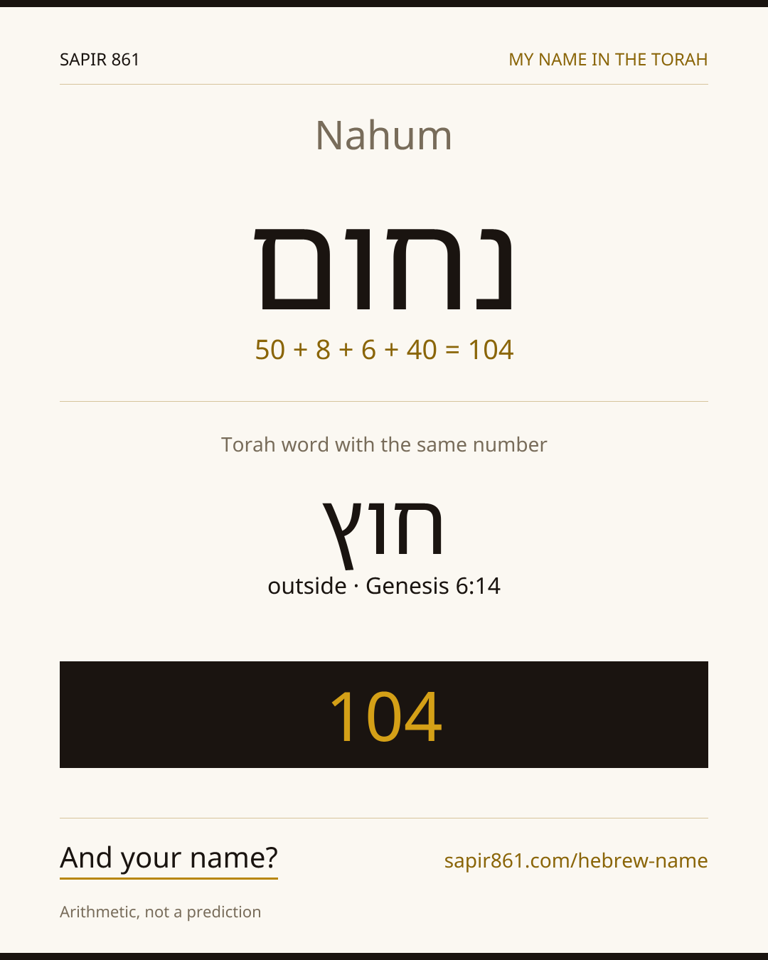 Nahum — נחום