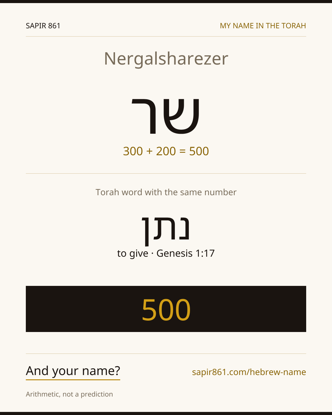 Nergalsharezer — שר