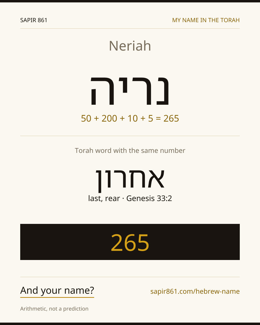 Neriah — נריה