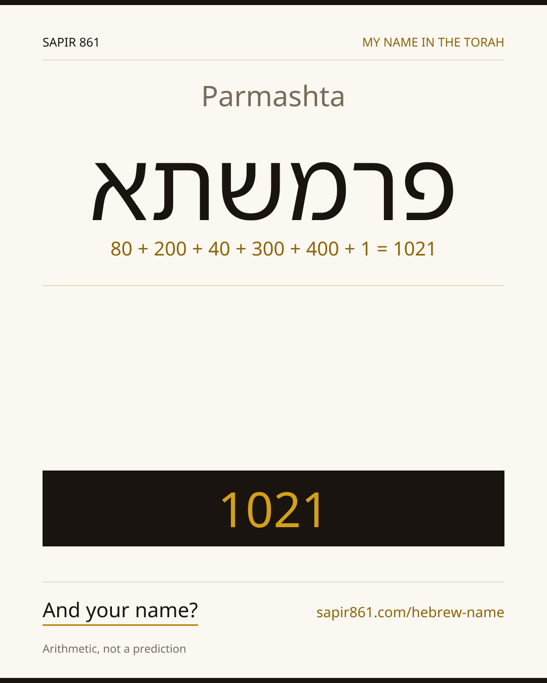 Parmashta — פרמשתא