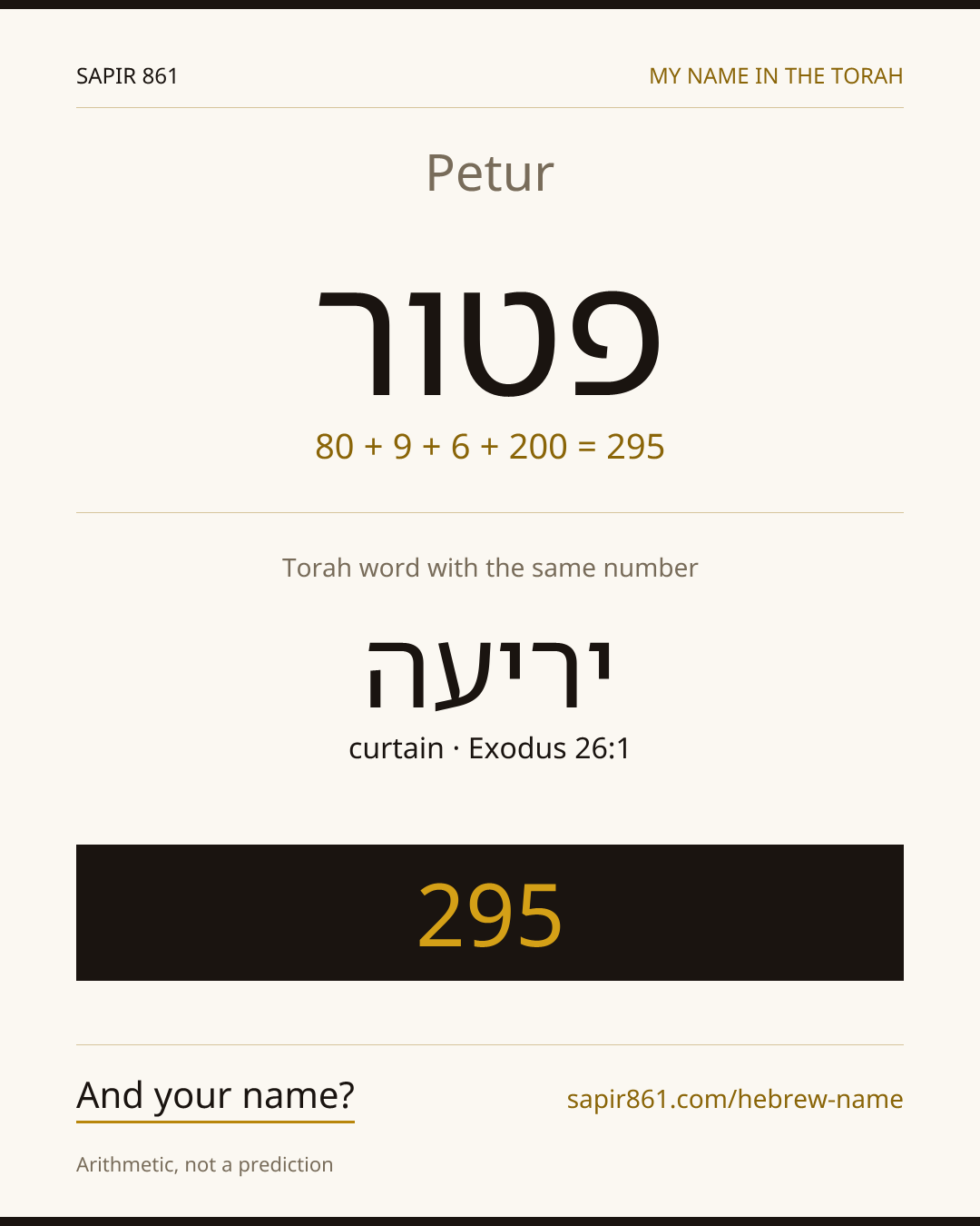 Petur — פטור