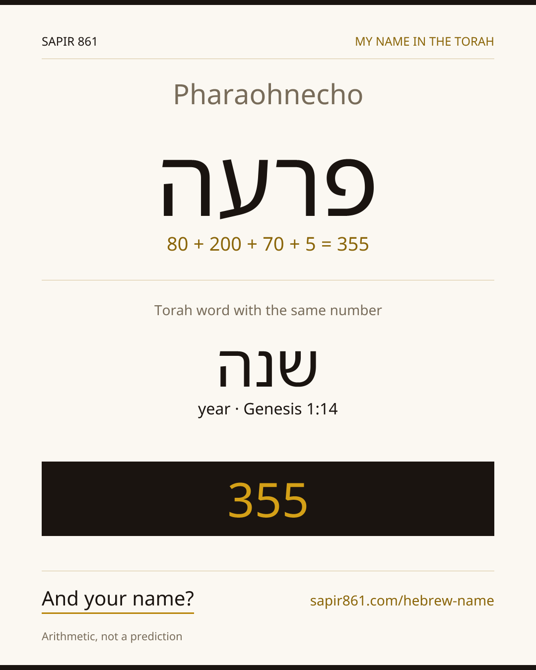 Pharaohnecho — פרעה