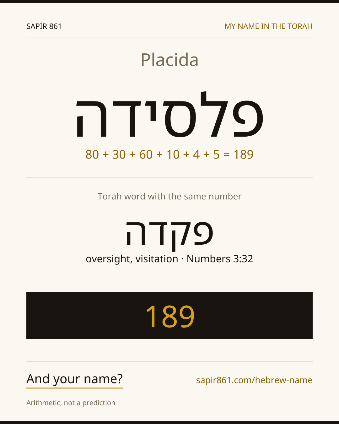Placida — פלסידה