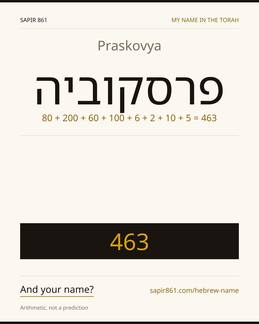 Praskovya — פרסקוביה