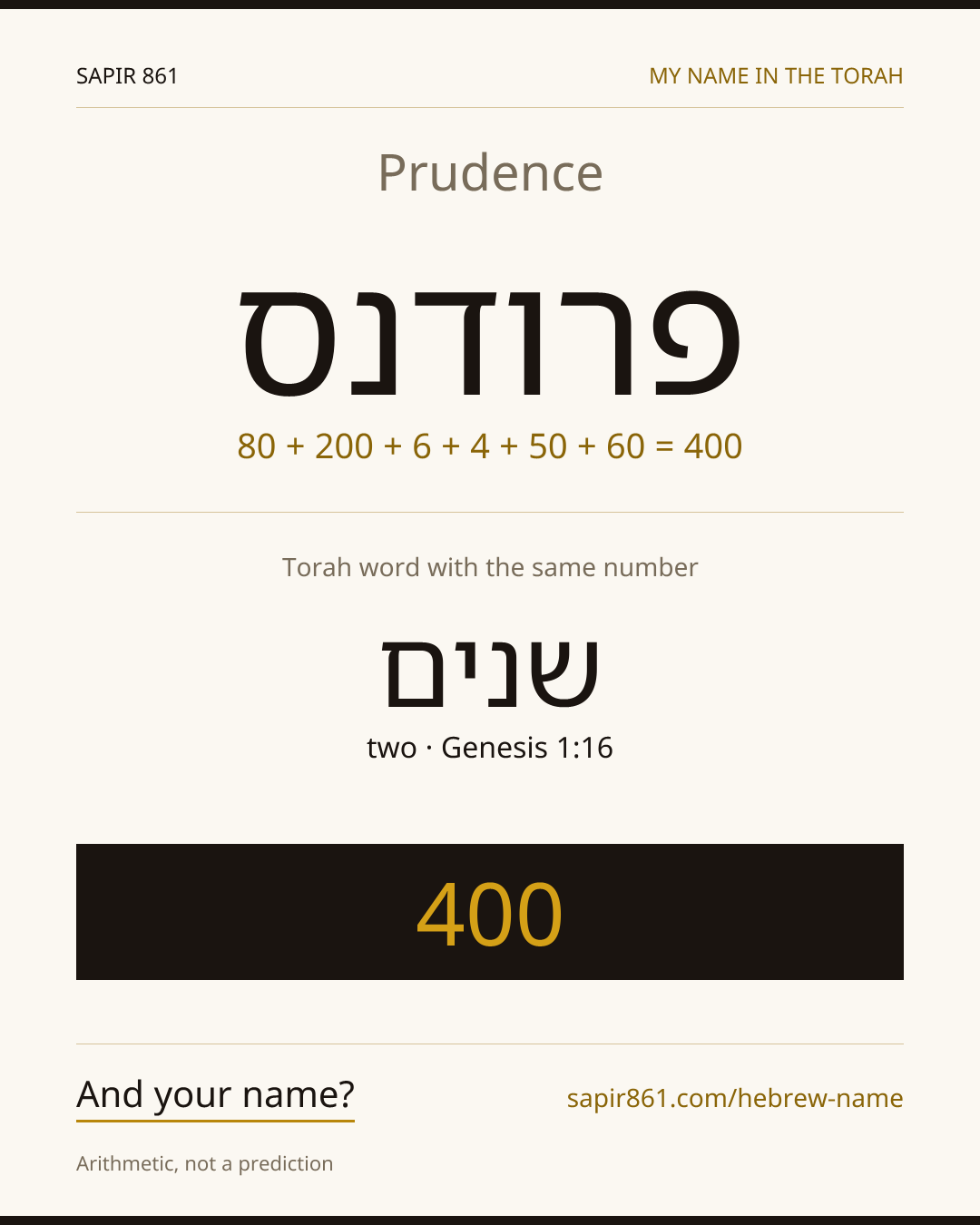 Prudence — פרודנס