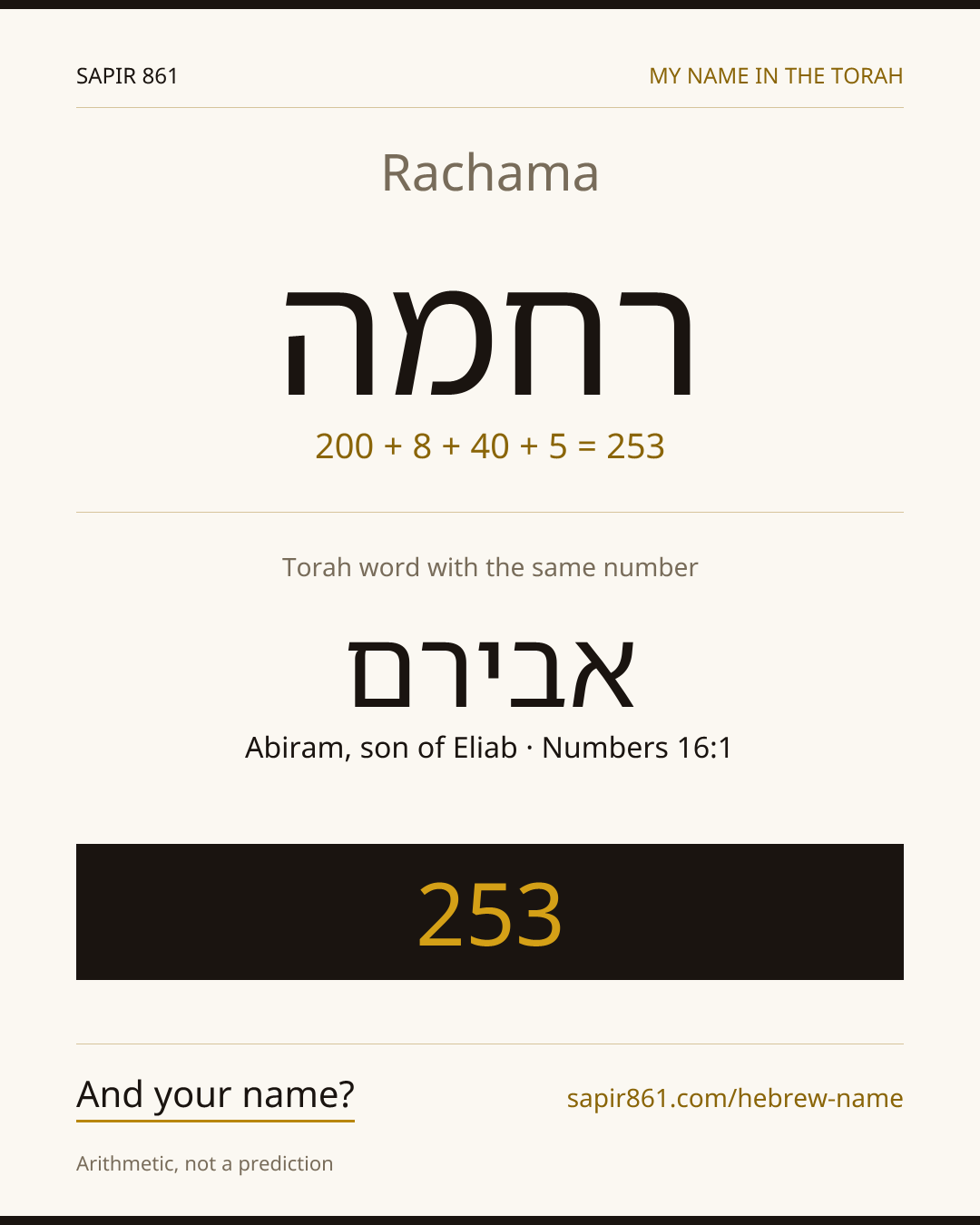 Rachama — רחמה