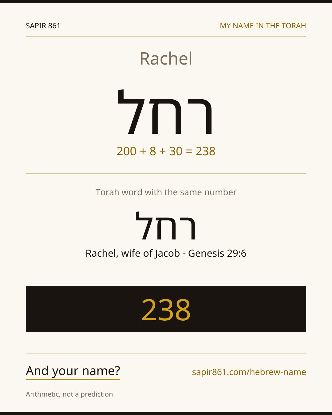 Rachel — רחל