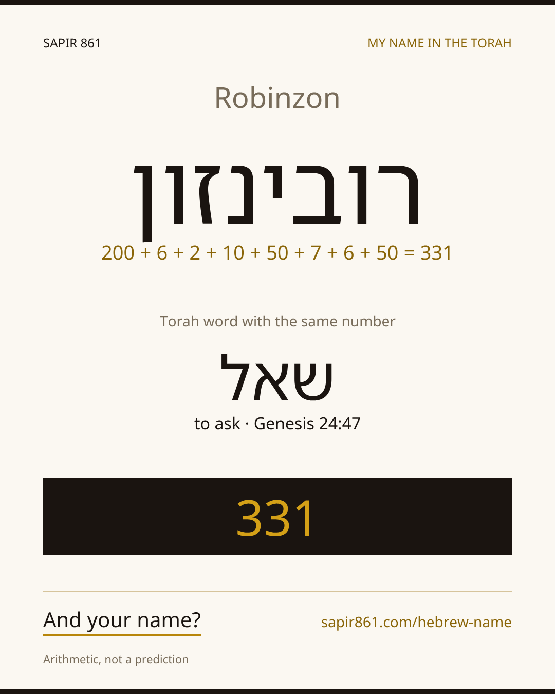 Robinzon — רובינזון
