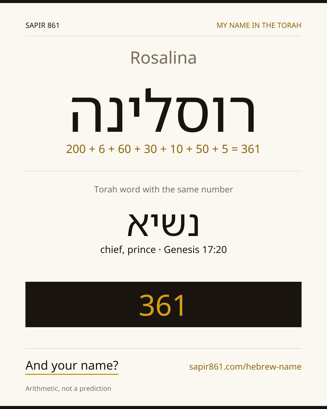 Rosalina — רוסלינה
