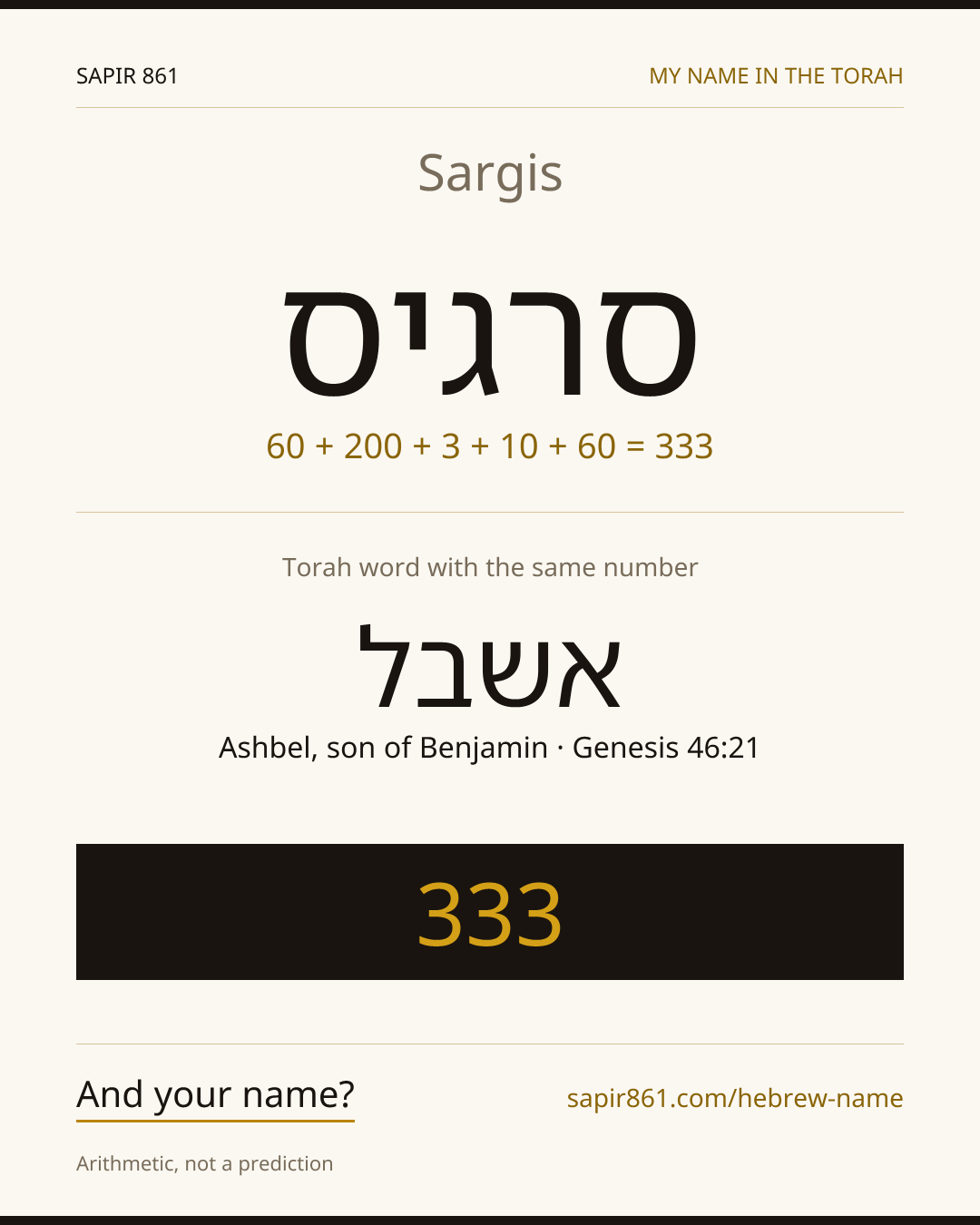 Sargis — סרגיס