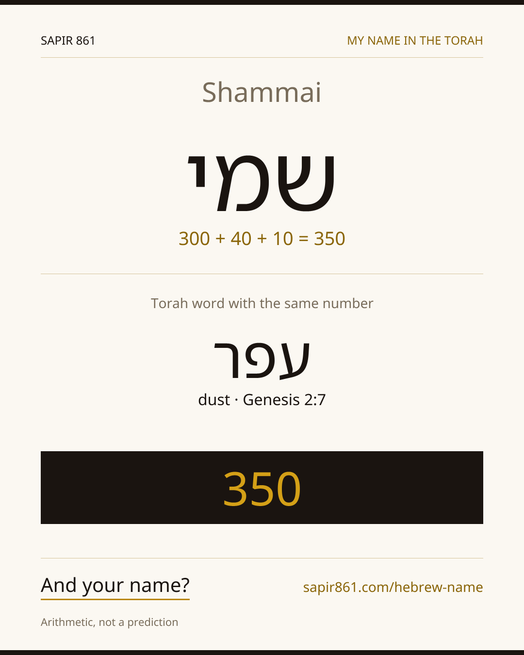 Shammai — שמי