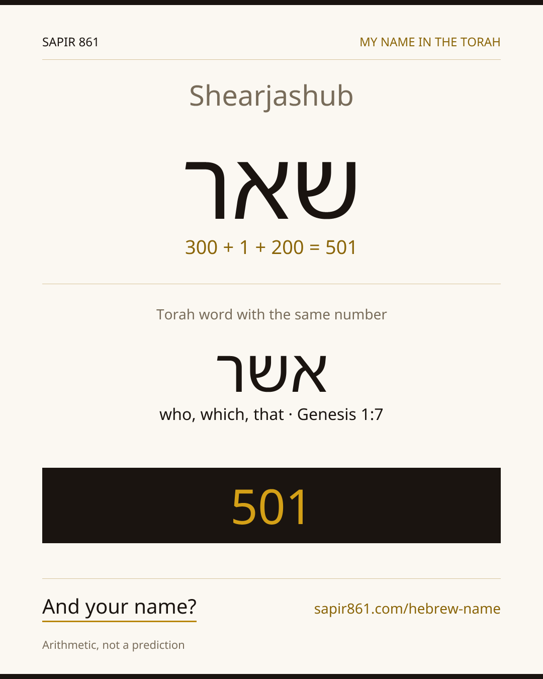 Shearjashub — שאר