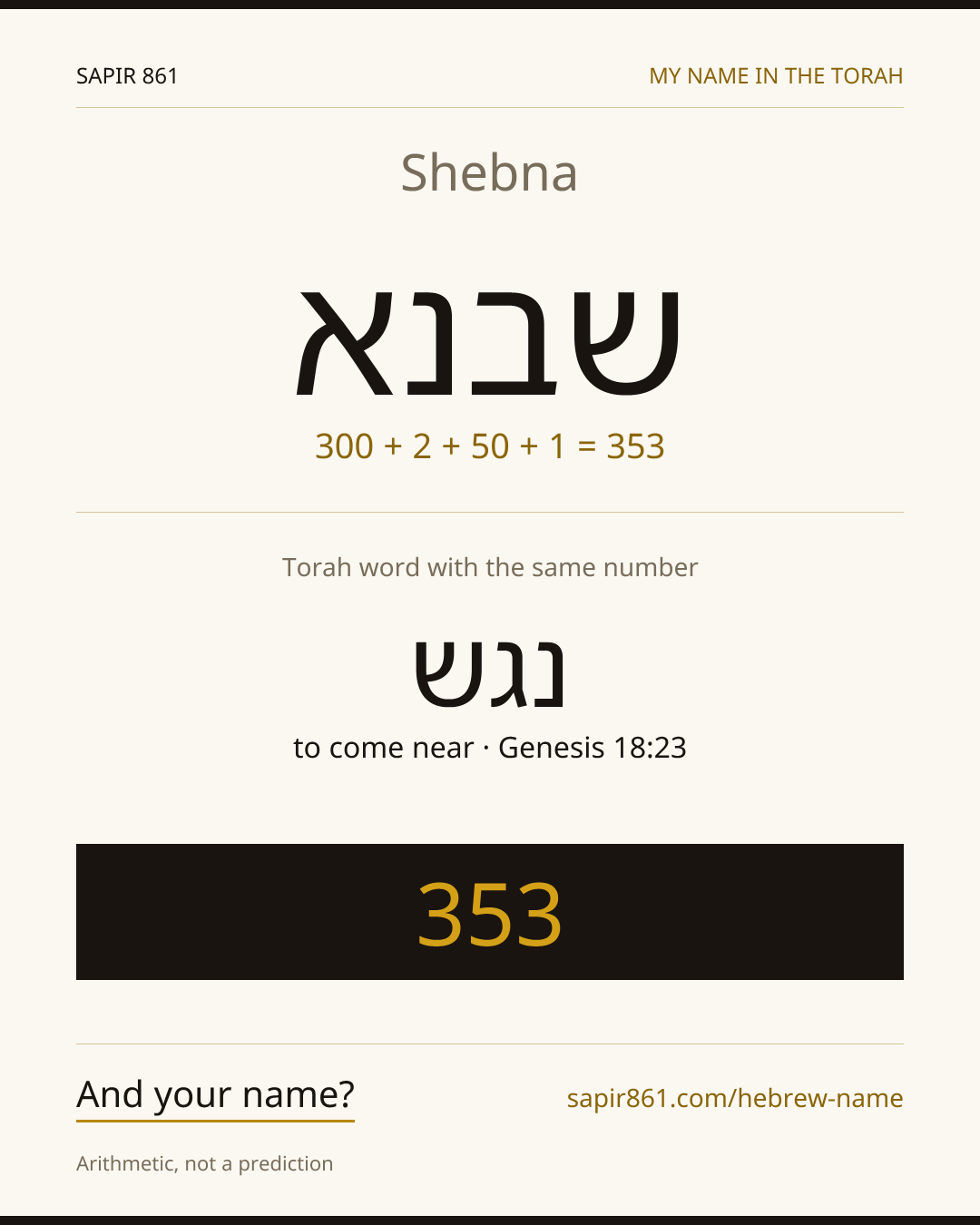 Shebna — שבנא