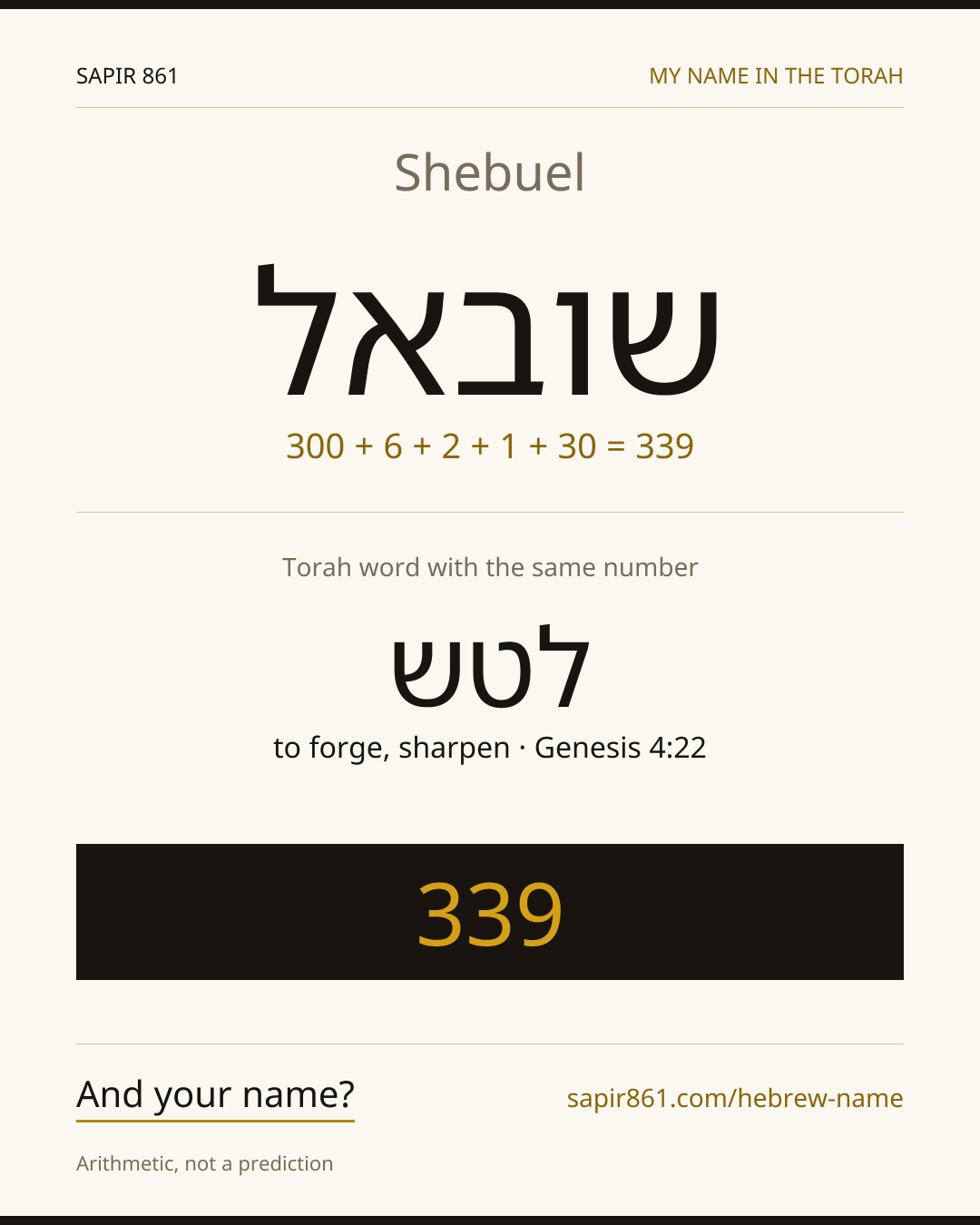 Shebuel — שובאל