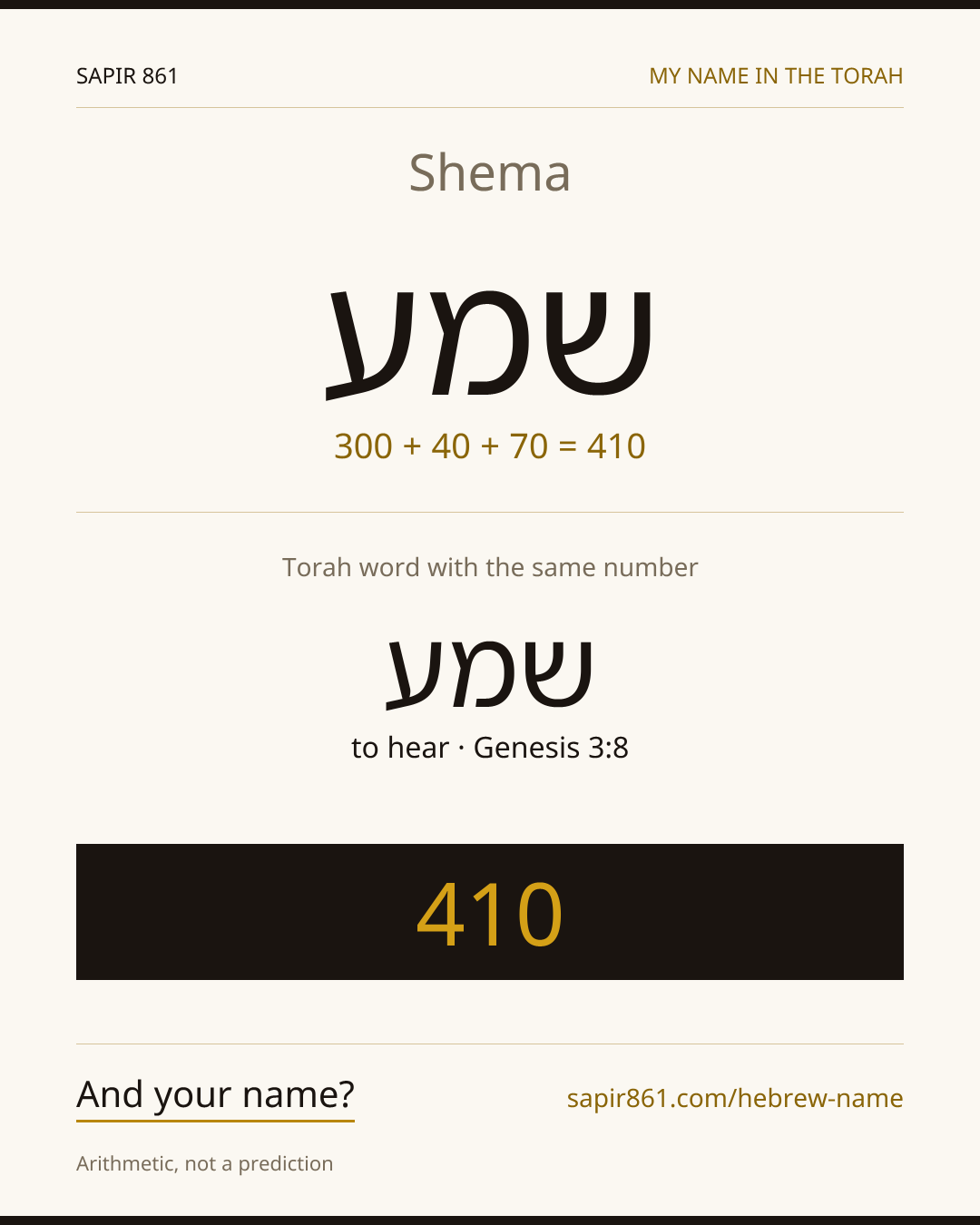 Shema — שמע