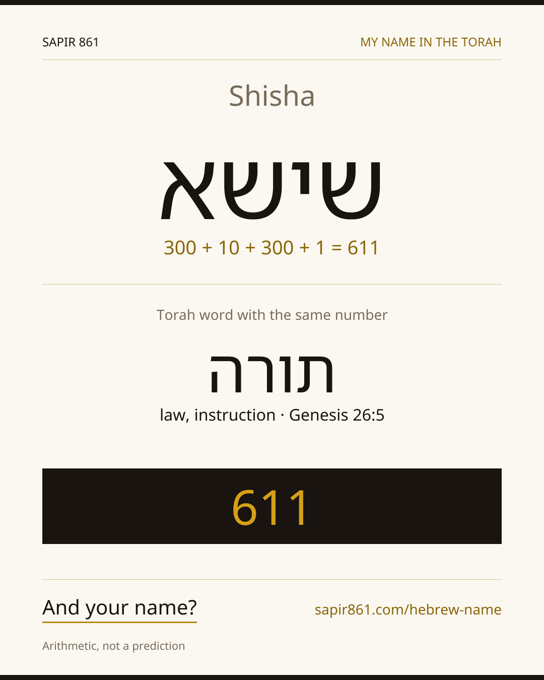 Shisha — שישא