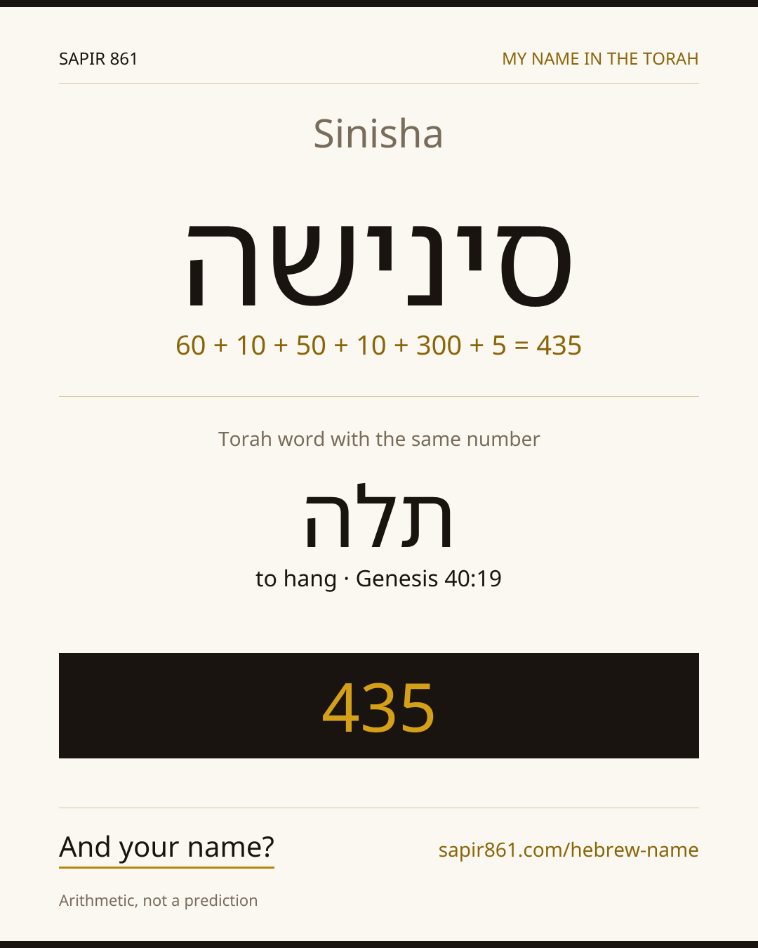 Sinisha — סינישה