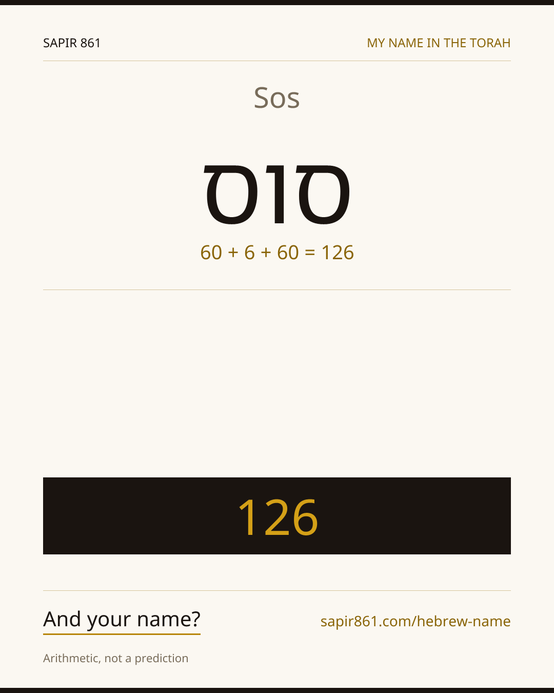 Sos — סוס