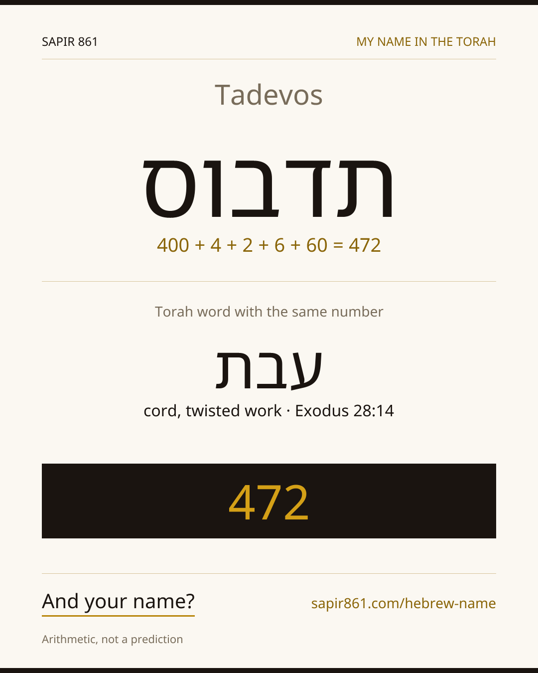Tadevos — תדבוס