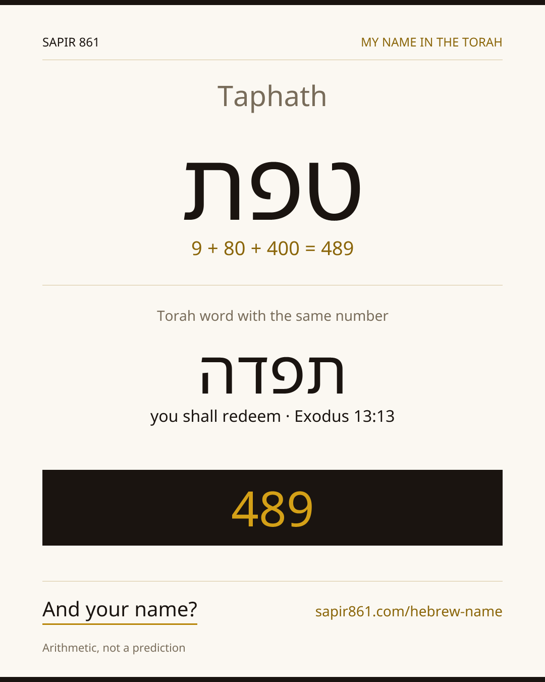 Taphath — טפת