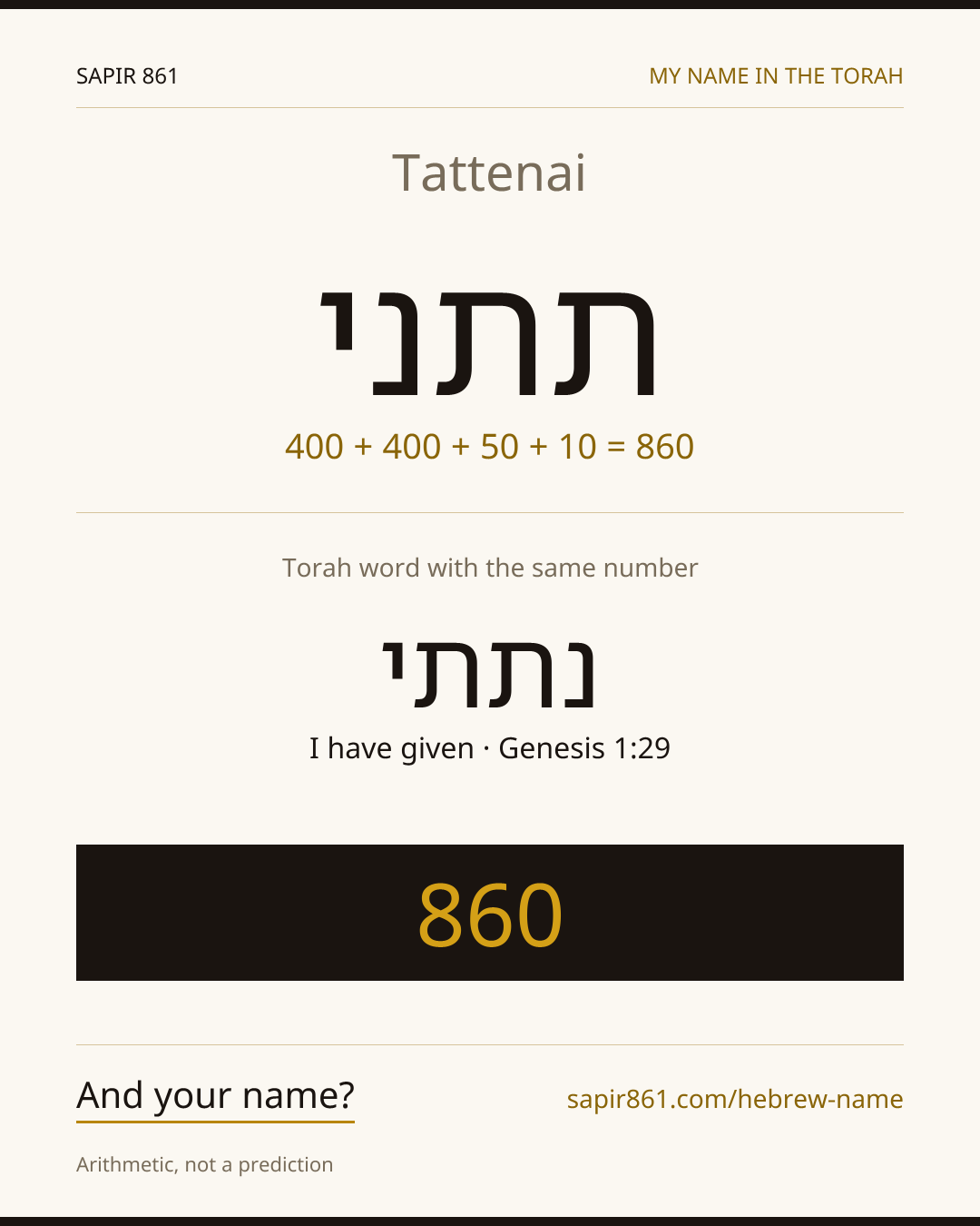 Tattenai — תתני