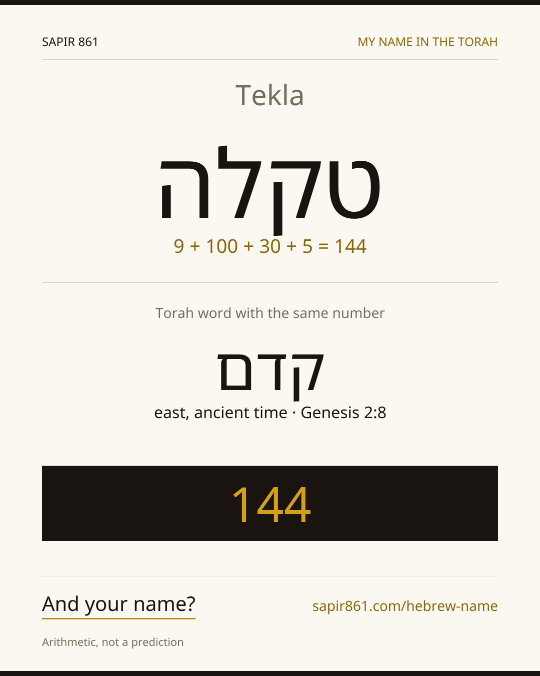 Tekla — טקלה