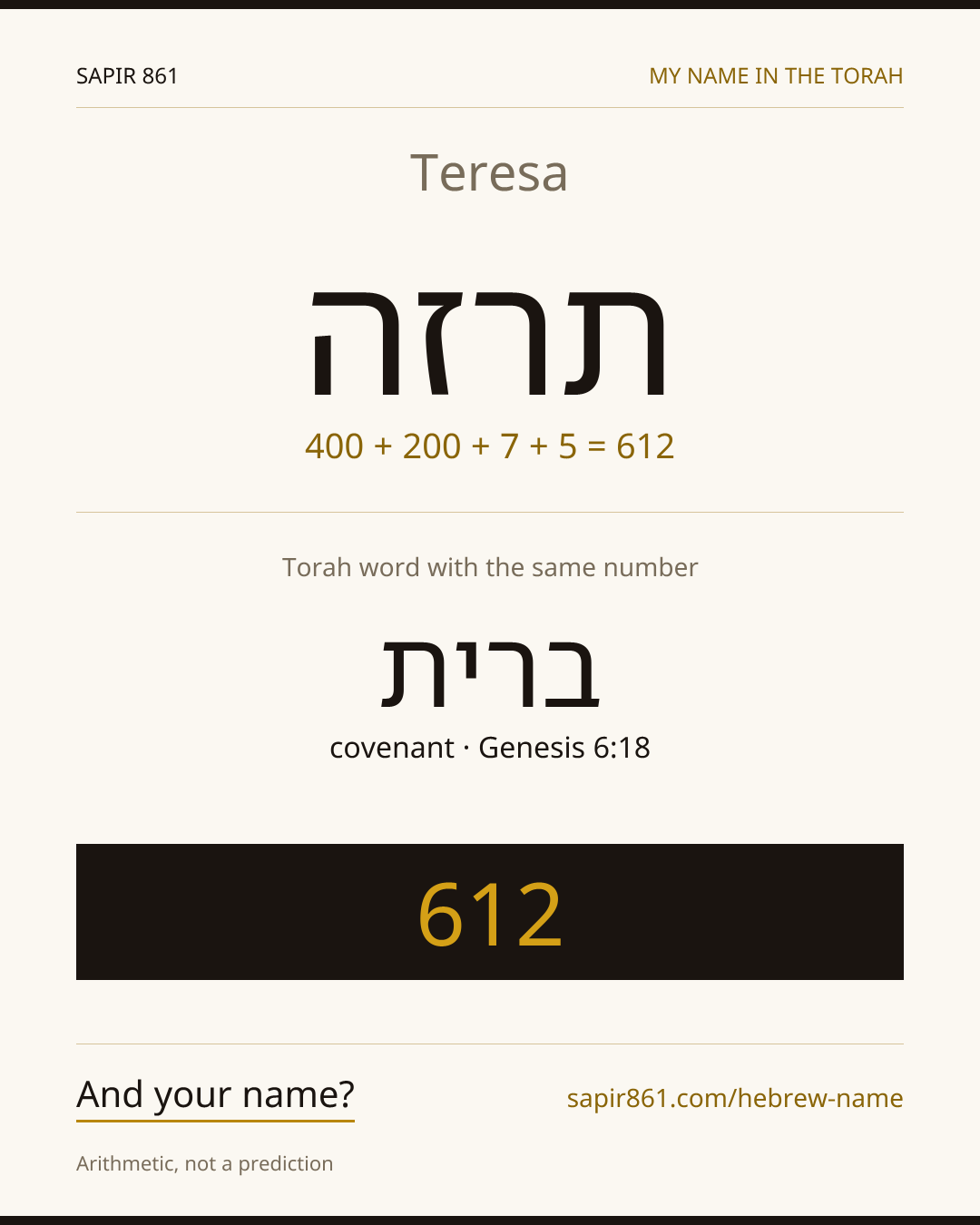 Teresa — תרזה