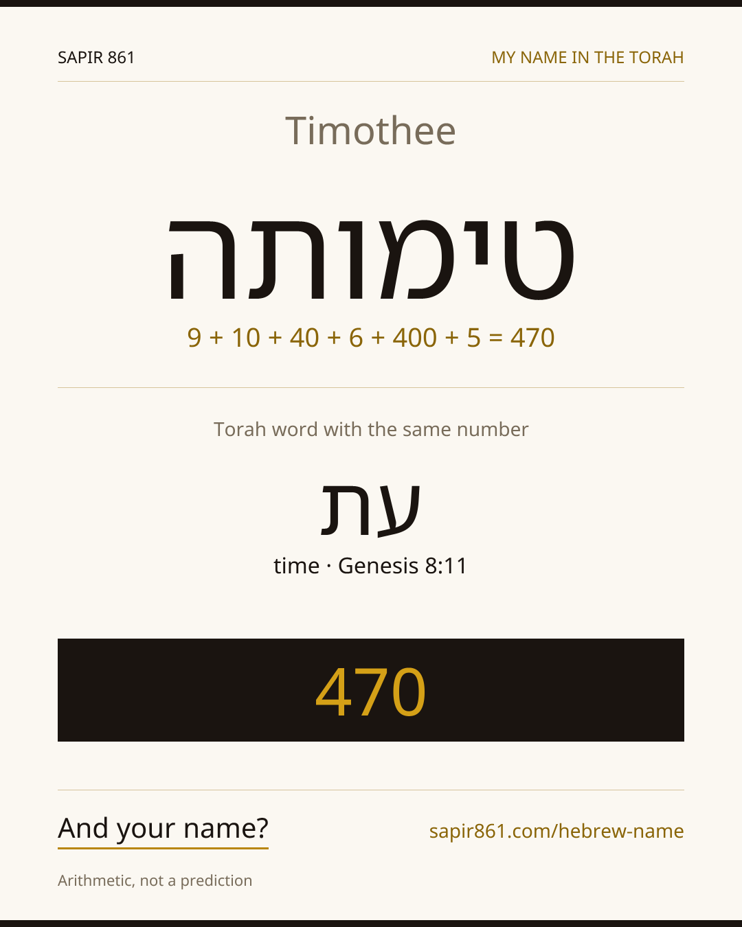 Timothee — טימותה