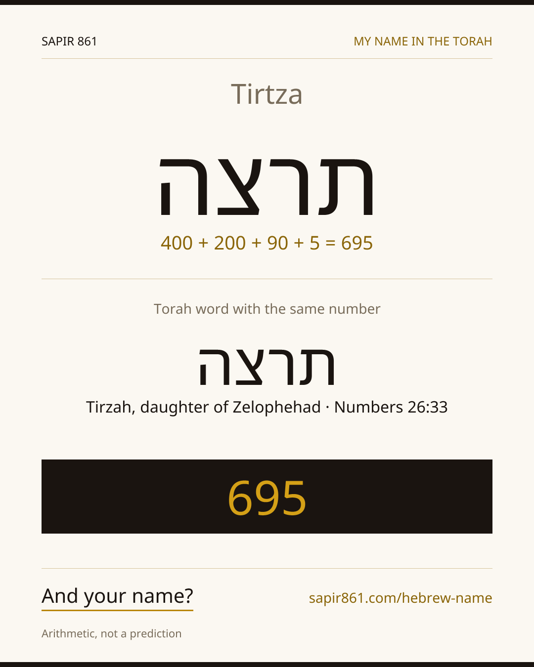 Tirtza — תרצה