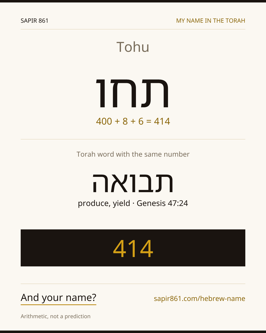 Tohu — תחו