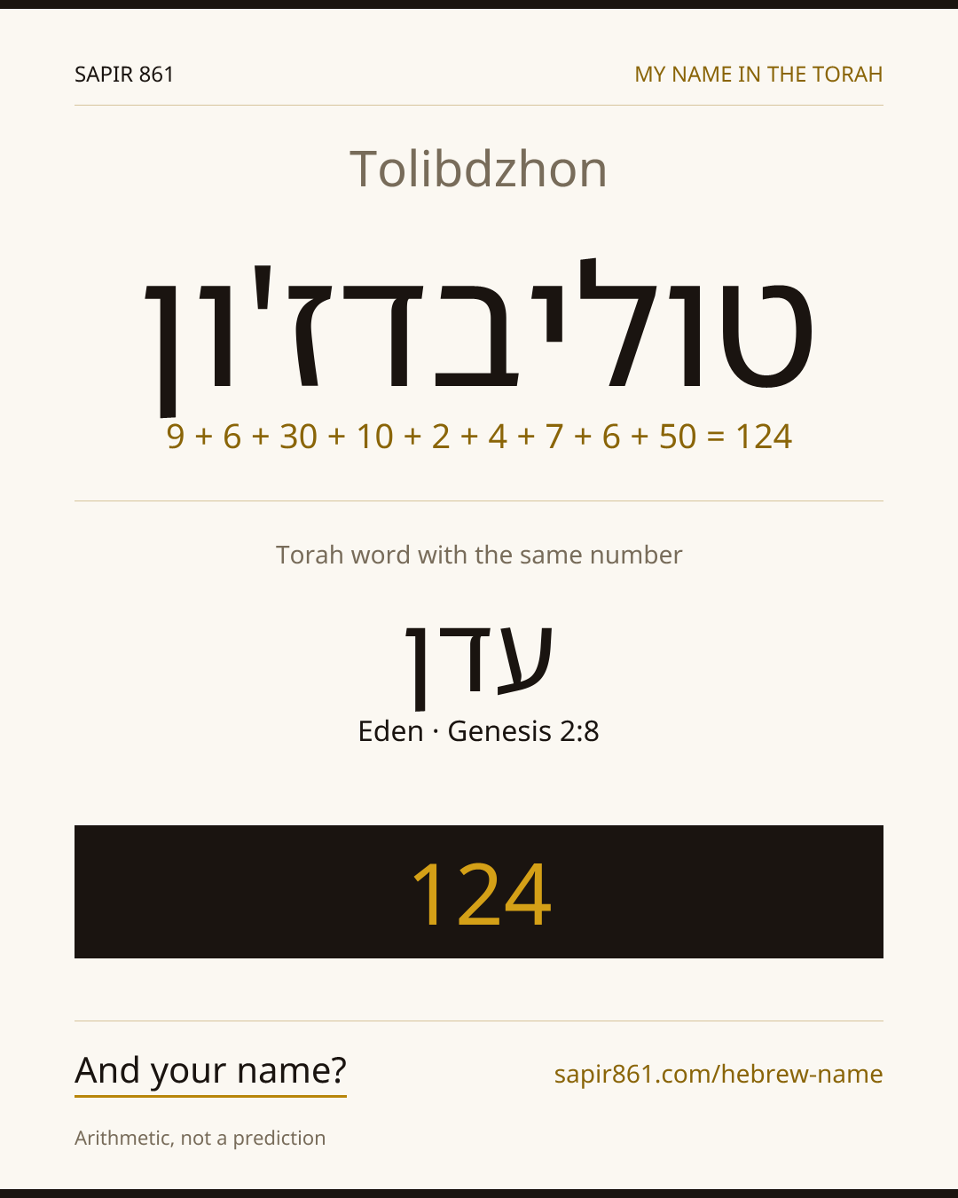 Tolibdzhon — טוליבדז'ון