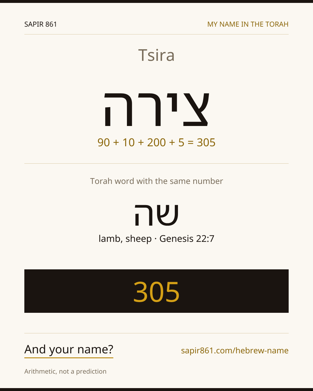 Tsira — צירה