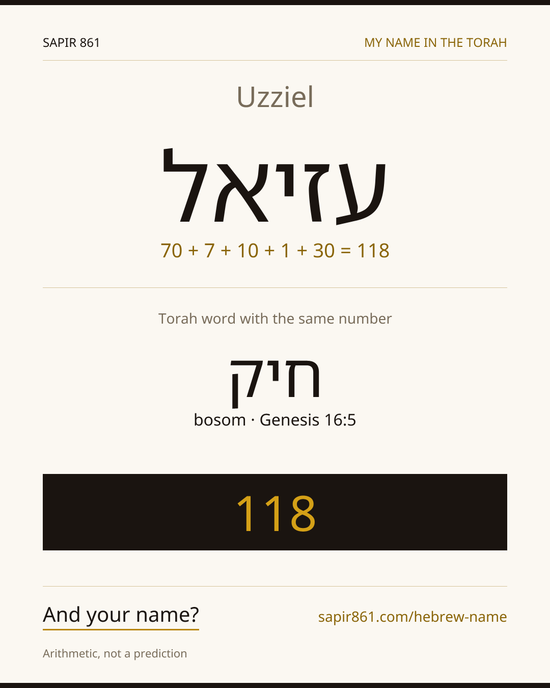 Uzziel — עזיאל