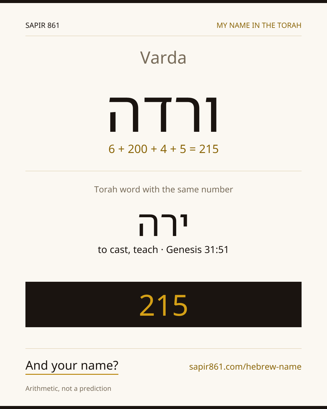 Varda — ורדה