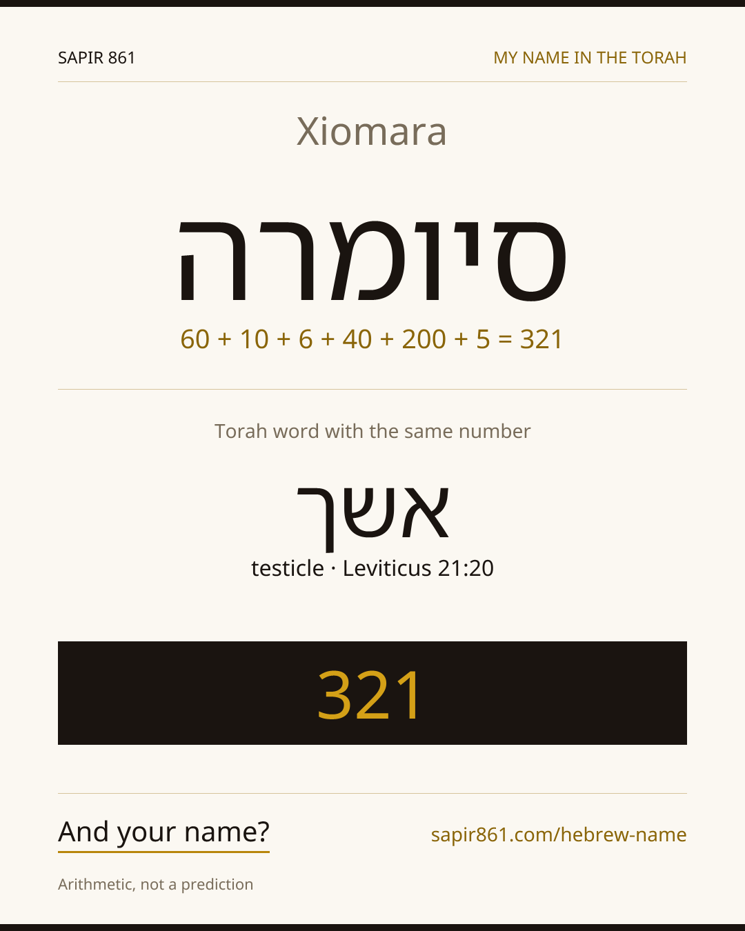 Xiomara — סיומרה