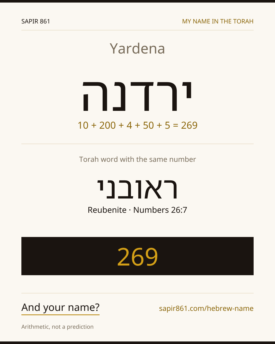 Yardena — ירדנה