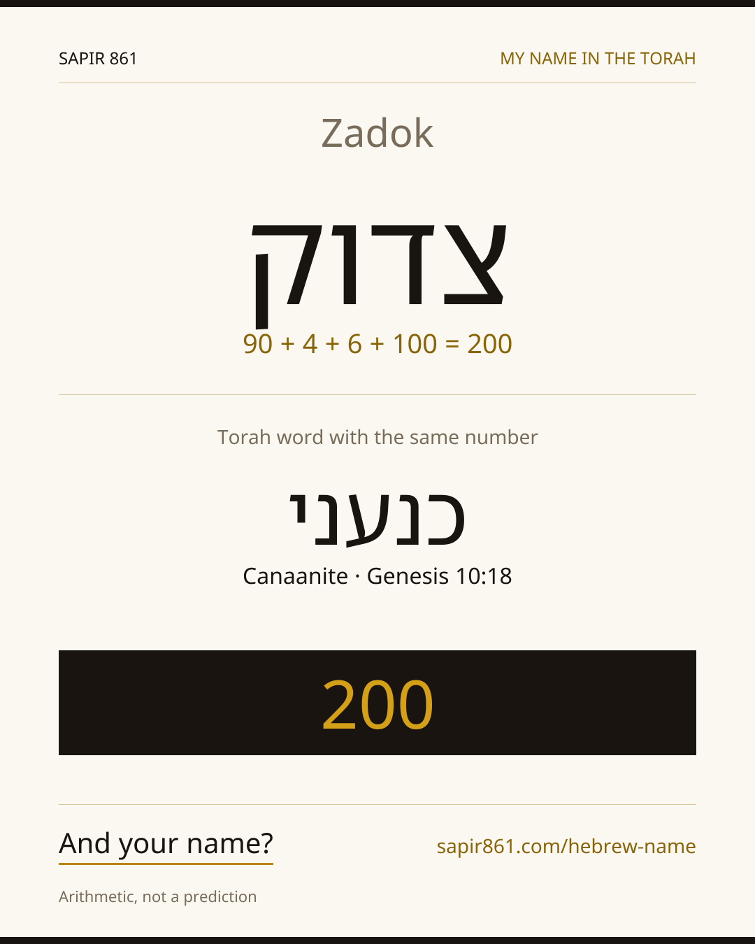 Zadok — צדוק