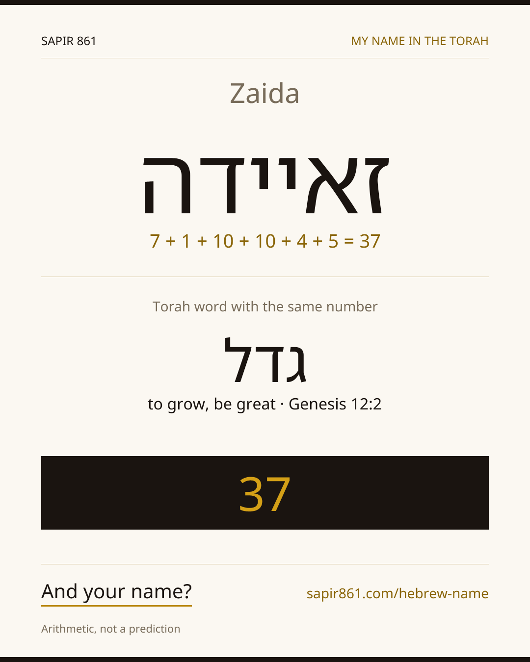 Zaida — זאיידה
