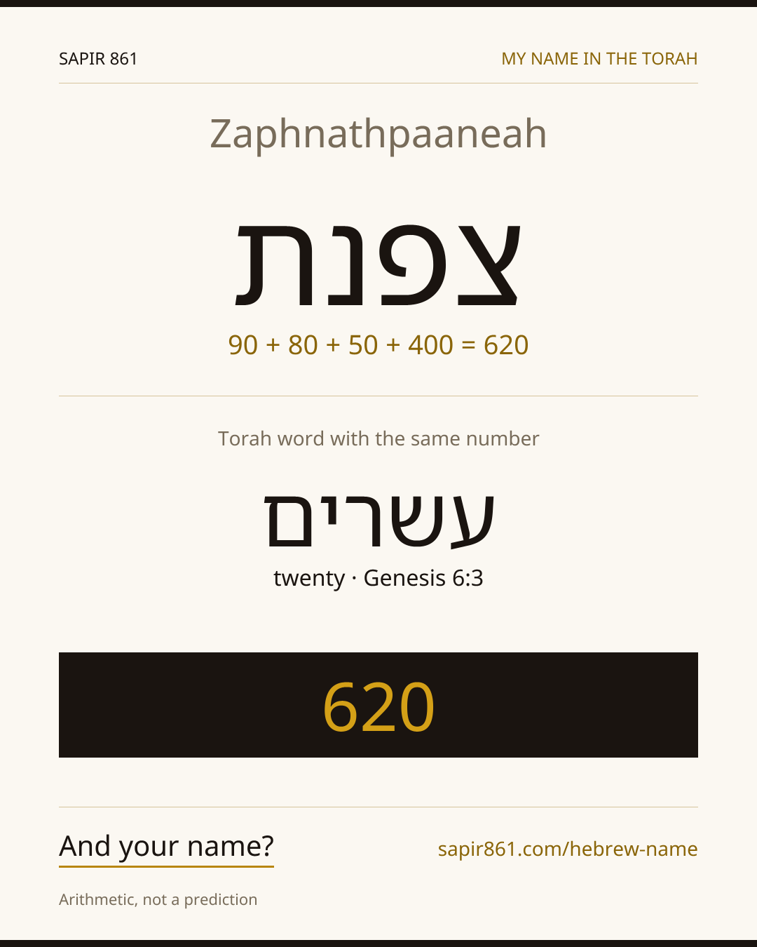 Zaphnathpaaneah — צפנת