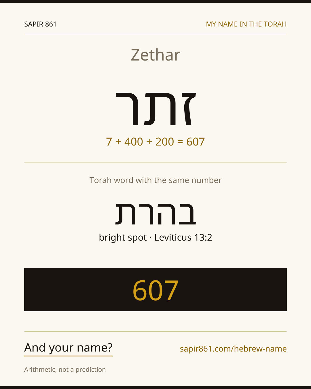 Zethar — זתר