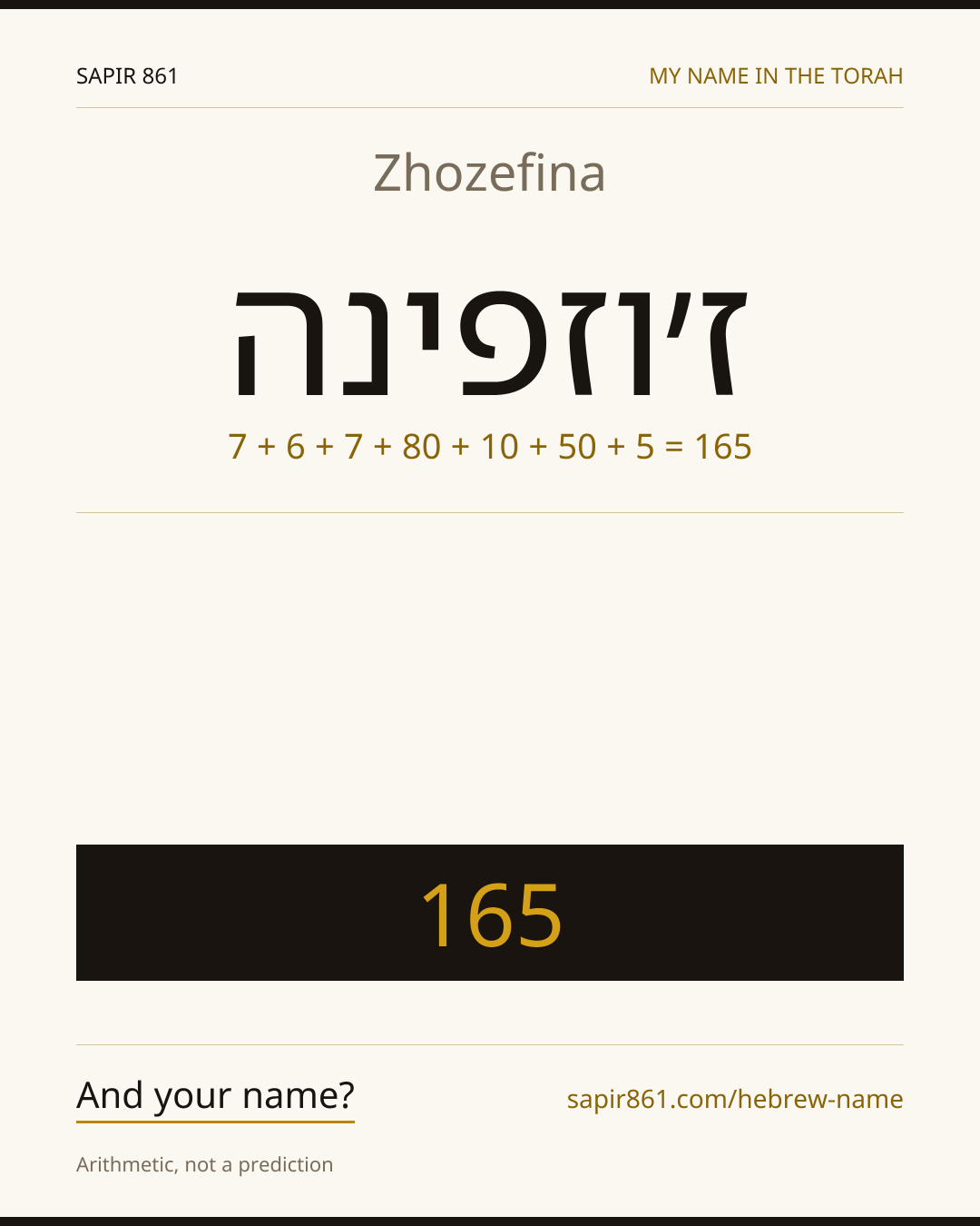 Zhozefina — ז׳וזפינה