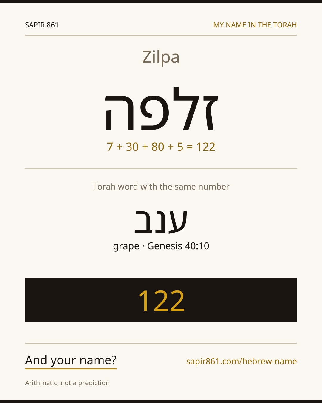 Zilpa — זלפה