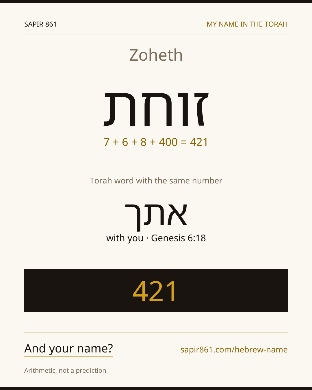 Zoheth — זוחת