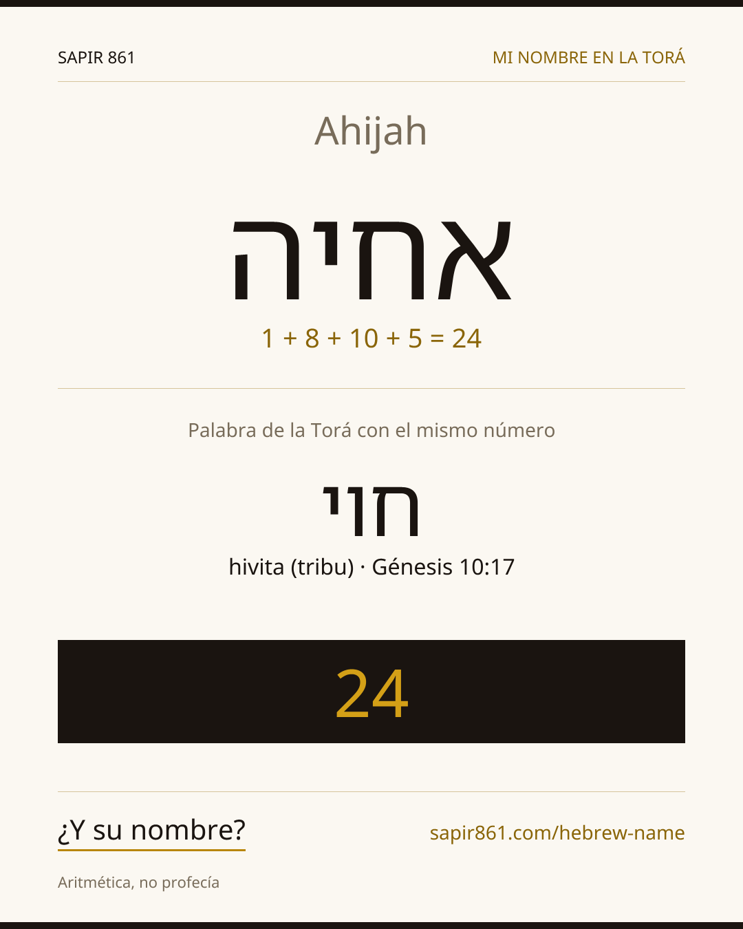 Ahijah — אחיה
