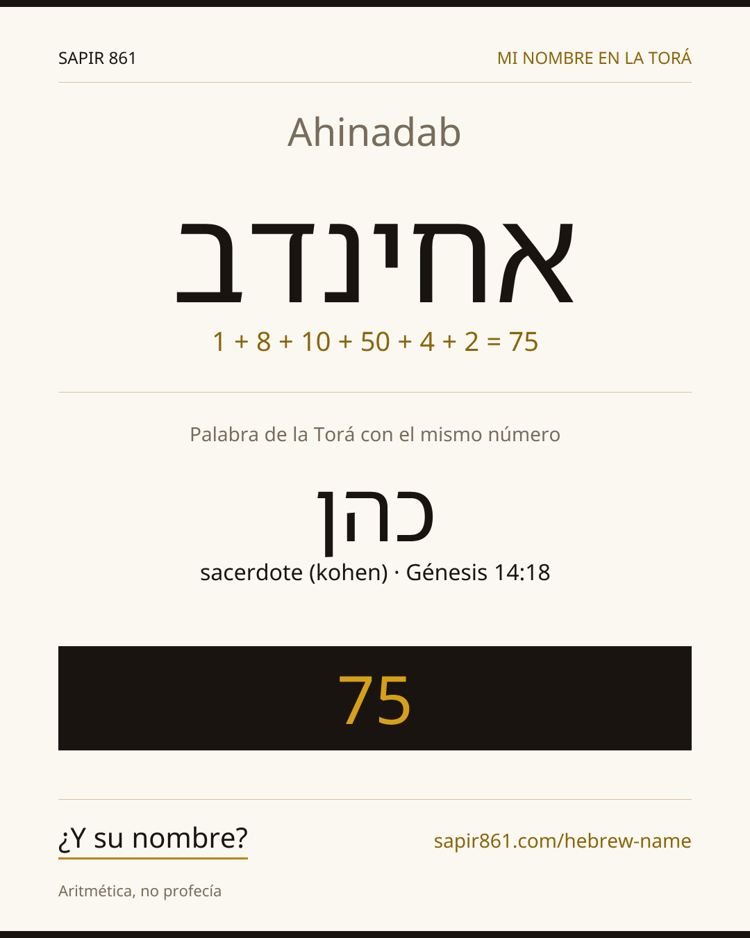 Ahinadab — אחינדב