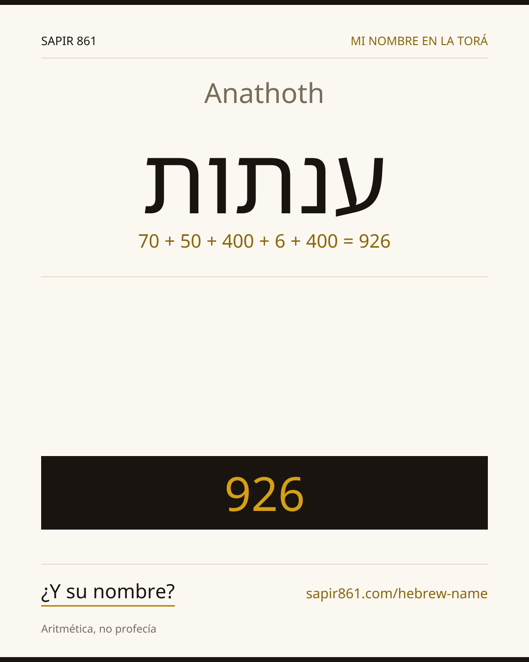 Anathoth — ענתות