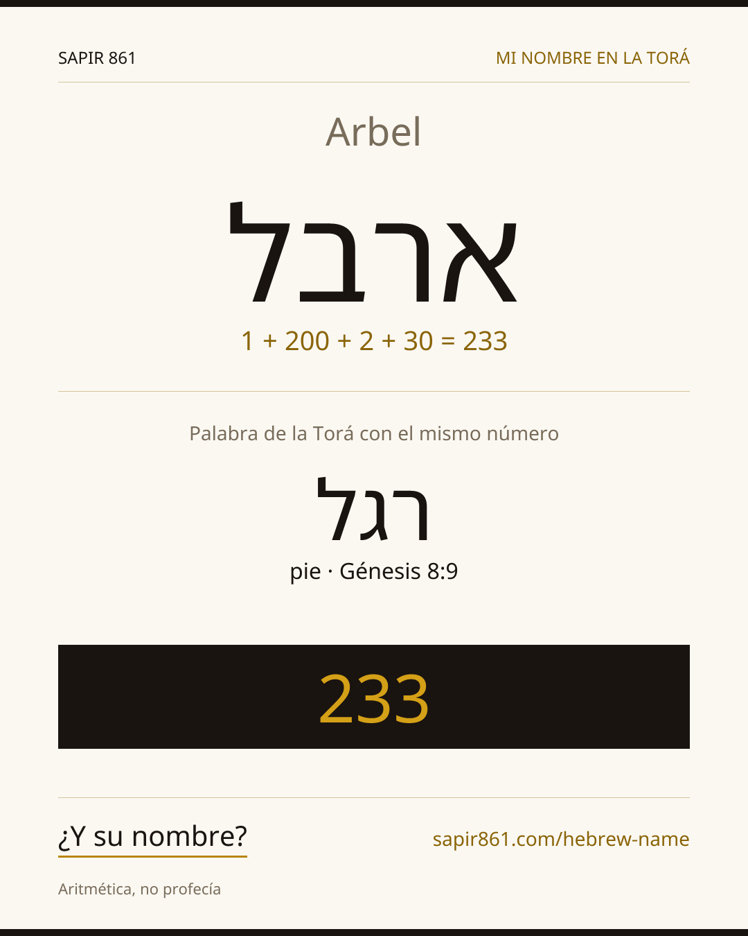 Arbel — ארבל