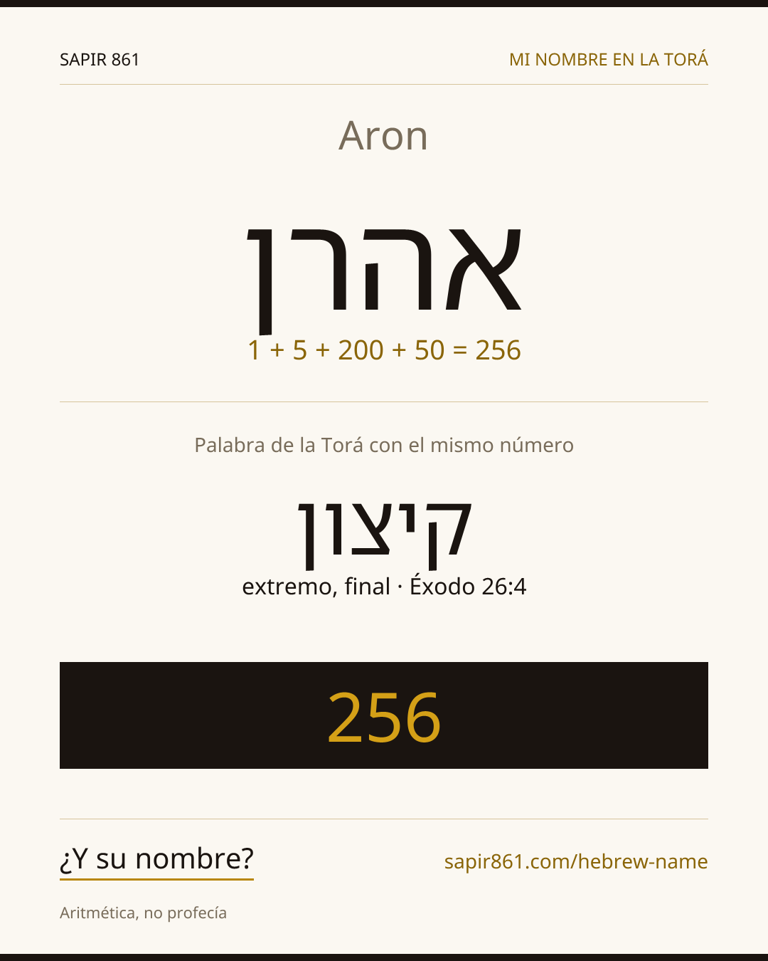 Aron — אהרן